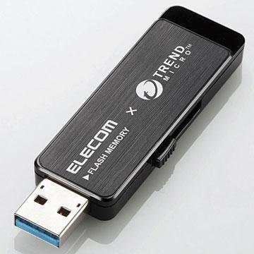 エレコム(ELECOM) MF-TRU332GBK(ブラック) ウィルス対策USB3.0メモリ 32GB｜eccurrent