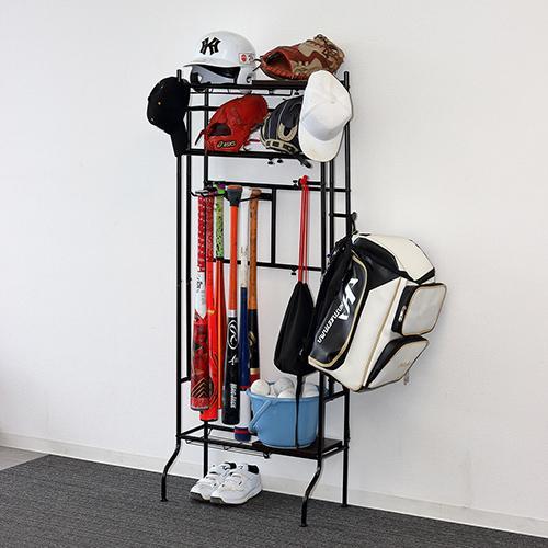 ブラック クロシオ 【組立式】 22857 ブラック スポーツ用品ラック : ECカレント