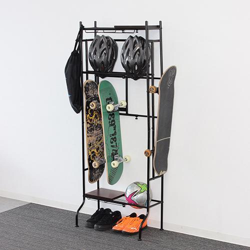 クロシオ 【組立式】 22857 ブラック スポーツ用品ラック : ECカレント