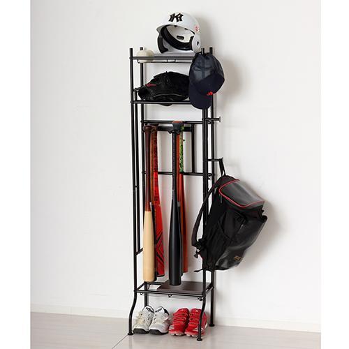 クロシオ 【組立式】 22857 ブラック スポーツ用品ラック : ECカレント