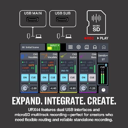 ヤマハ(YAMAHA) URX44B ブラック USB-C オーディオインターフェイス 32bit/192kHz 6イン/4アウト |  | 07