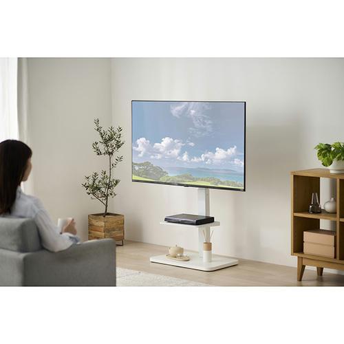 アイリスオーヤマ(Iris Ohyama) UTS-640R-W ホワイト スタンドテレビ台 32V〜55V型対応 高さ1034〜1150mm 幅640mm 奥行400mm VESA規格対応 |  | 04