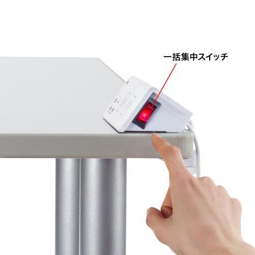 サンワサプライ TAP-B105UC-3W ホワイト クランプ固定式タップ 2P 4個口 |  | 02