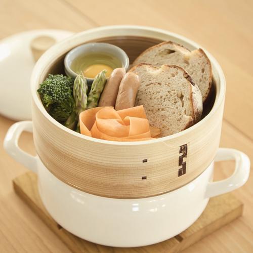 富士ホーロー せいろ付きホーロー鍋 ホワイト : ECカレント - 通販