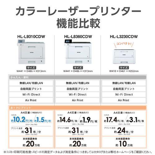 レーザープリンター ブラザー JUSTIO(ジャスティオ)カラー HL-L9310CDW A4対応 | ブラザー工業 | 04