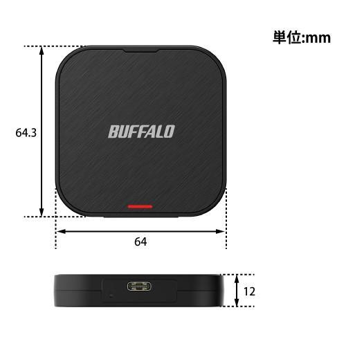 バッファロー(BUFFALO) SSD-PMS1.0U3-B USB 3.2(Gen 2) MagSafe