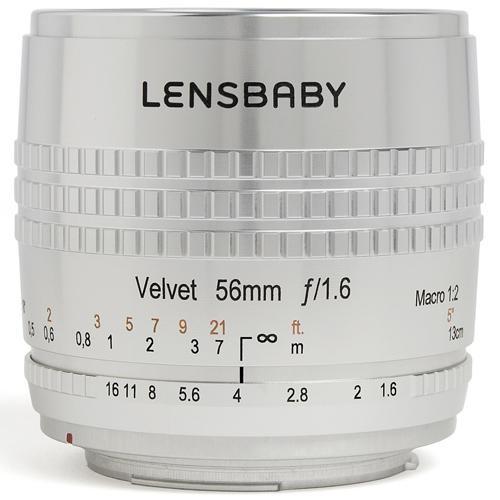 【長期保証付】レンズベビー LENSBABY Velvet 56 シルバー ニコンF用 4961607860090