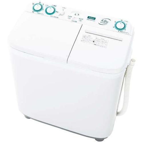 【設置＋リサイクル＋長期保証】アクア(AQUA) AQW-N401-W(ホワイト) 二槽式洗濯機 洗濯/脱水4kg｜eccurrent