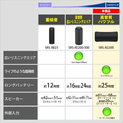 【長期保証付】ソニー(SONY) SRS-XG300(B) (ブラック) ワイヤレスポータブルスピーカー｜eccurrent｜03