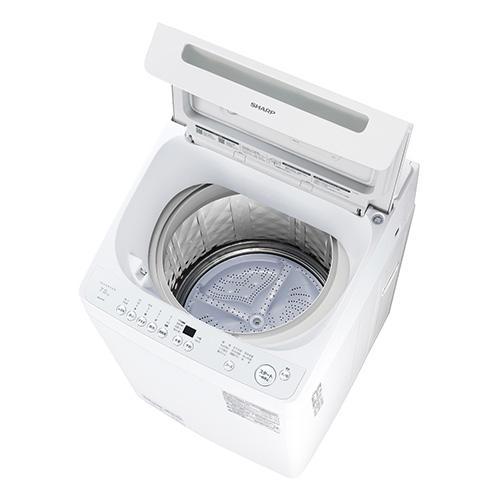 【長期保証付】シャープ(SHARP) ES-GV7K-W ホワイト系 穴なし槽 全自動洗濯機 洗濯7kg 設置＋長期保証】シャープ(SHARP) ES-GV7K-W ホワイト系 穴なし槽 全