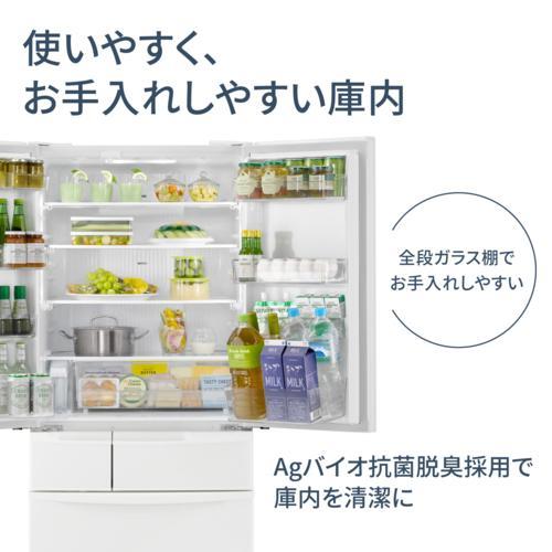 【標準設置料金込】【長期保証付】パナソニック(Panasonic) NR-FVF45S3-W ハーモニーホワイト うす型フレンチドア 冷凍冷蔵庫 451L 幅685mm 奥まで見えるフルオ |  | 05