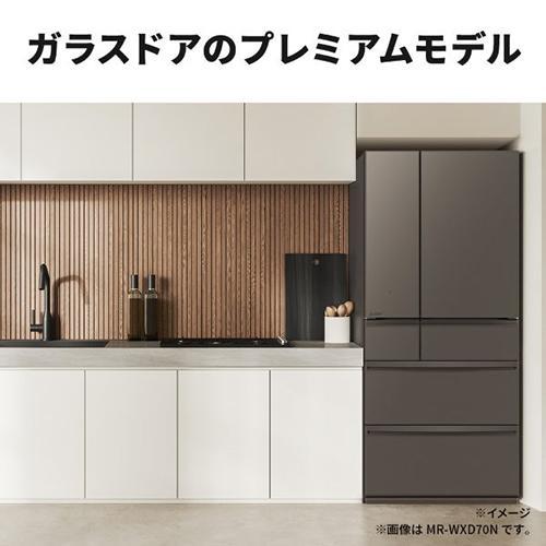 【標準設置料金込】【長期保証付】三菱(MITSUBISHI) MR-WXD70N-H グランドアンバーグレー WXDシリーズ 6ドア冷蔵庫 観音開き 700L 幅800mmの画像