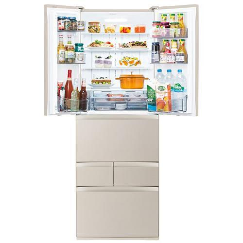 【標準設置料金込】【長期保証付】東芝(TOSHIBA) GR-A510FH-EC サテンゴールド FHシリーズ 6ドア冷蔵庫 観音開き 509L 幅650mmの画像