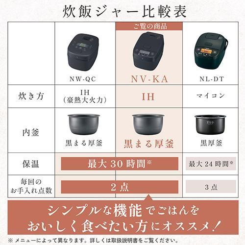 【長期保証付】象印(ZOJIRUSHI) NV-KA18-BA ブラック 極め炊き IH炊飯ジャー 1.0升炊き |  | 09
