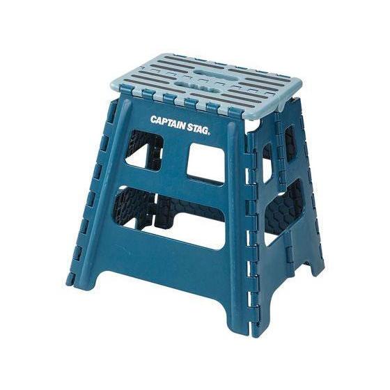 キャプテンスタッグ 折りたためるステップ L ブルー[代引不可] | 