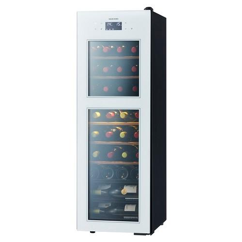 【標準設置料金込】さくら製作所 SA38-W ホワイトガラス 二温度管理式ワインセラー38本収納 標準設置料金込】さくら製作所 SA38-W ホワイトガラス 二温度管理式