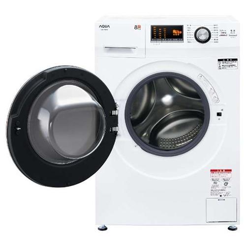 【標準設置料金込】洗濯機 ドラム式洗濯機 8kg アクア AQW-F8N-W ホワイト 左開き 洗濯8kg｜eccurrent｜02