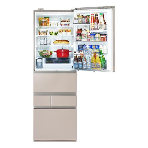 送料設置無料　東芝　人気モデル　大型冷蔵庫　501L TOSHIBA 冷蔵庫【5ドア/左開き/501L/エクリュゴールド】☆大型配送対象