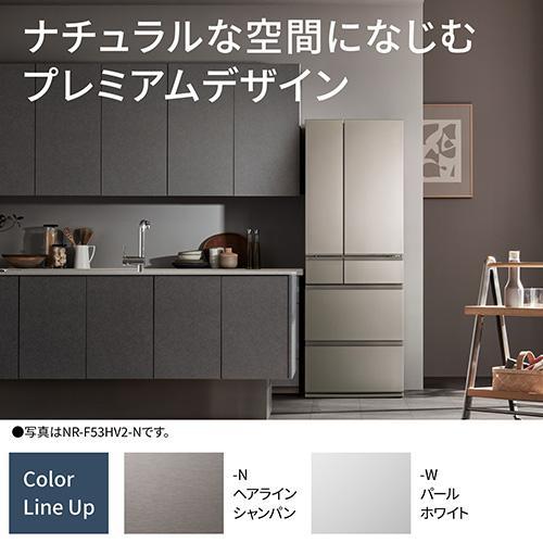 【標準設置料金込】【長期5年保証付】パナソニック(Panasonic) NR-E46HV2L-N(ヘアラインシャンパン) 5ドア冷蔵庫 左開き 457L 幅600ｍｍ