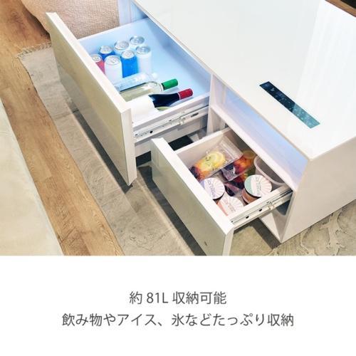 【設置＋リサイクル】SAPPHIRE(サファイア) SAPPHIRE by LOOZER SMART TABLE STB80 BLACK 冷蔵庫付きスマートテーブル 2ドア 81L |  | 09