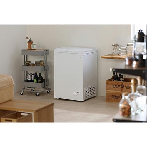 【設置】アイリスオーヤマ(Iris Ohyama) ICSD-10C-W ホワイト 上開き式冷凍庫 100L |  | 05