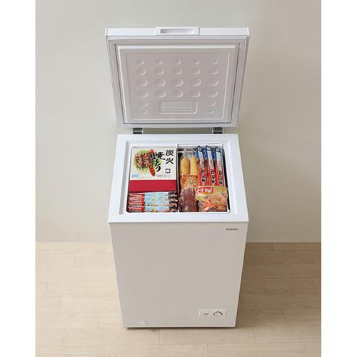 【設置】アイリスオーヤマ(Iris Ohyama) ICSD-10C-W ホワイト 上開き式冷凍庫 100L |  | 06