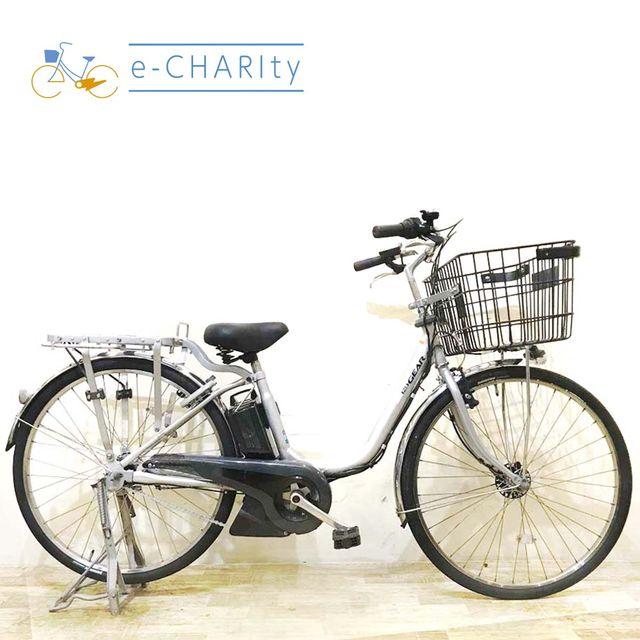 自転車 大阪府 ヤマハ シルバー 電動アシスト自転車 前バスケット付き