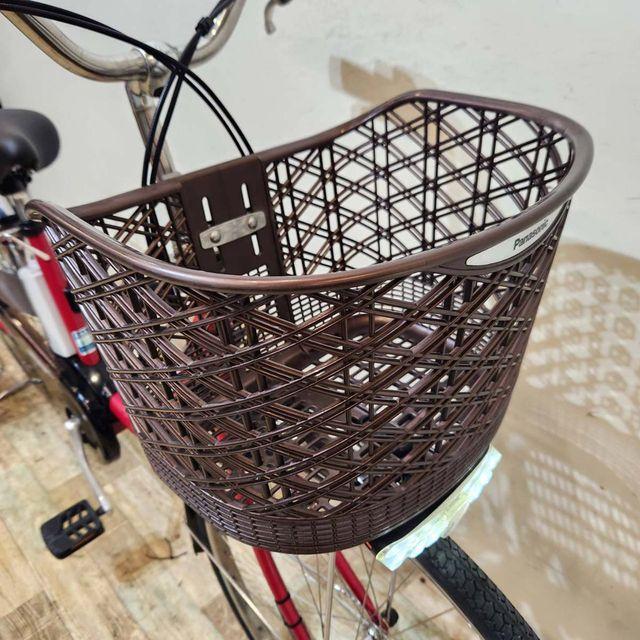 中古電動自転車 パナソニック ビビDX 26インチ レッド 横浜 おしゃめ