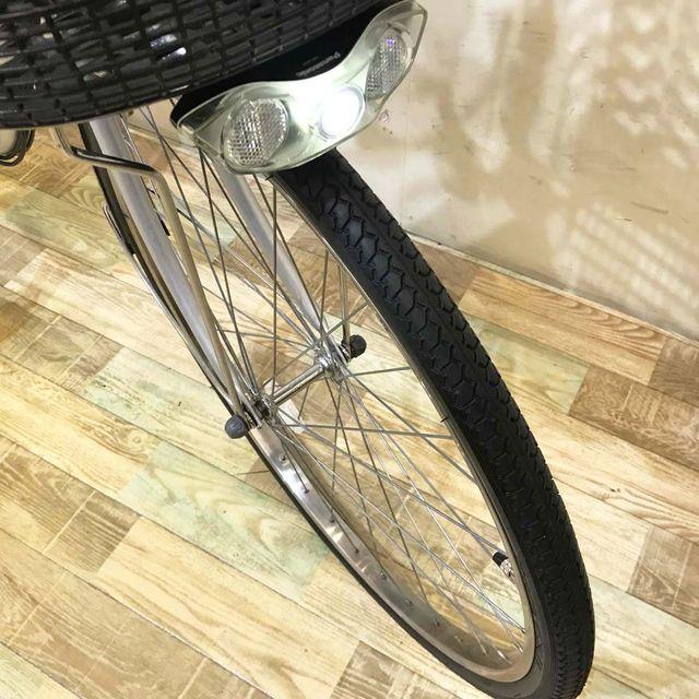 自転車　中古 D334 ☆限定特価☆ 中古自転車 【27インチ 軽快車 ブラック 6段 LED