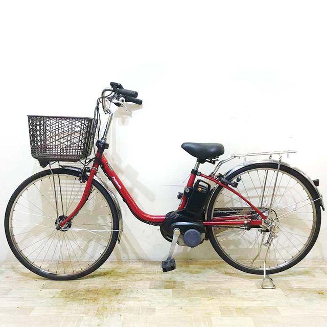 中古電動自転車パナソニック ビビDXシティ 27インチ レッド 横浜 №8262 Panasonic（パナソニック） 電動自転車 中古 ママチャリ ビビ DX