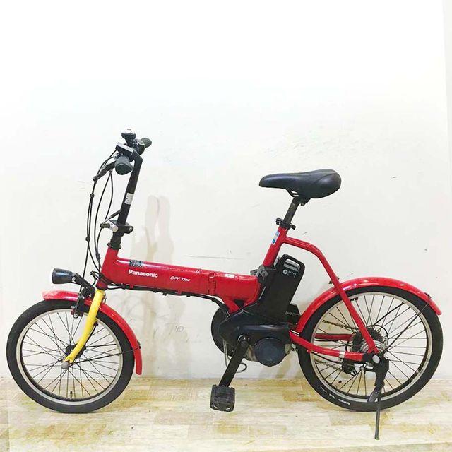 電動自転車 中古 小径車 折りたたみ パナソニック オフタイム レッド×イエロー 前18×後20インチ KD085 電動アシスト自転車 神戸 | Panasonic | 17