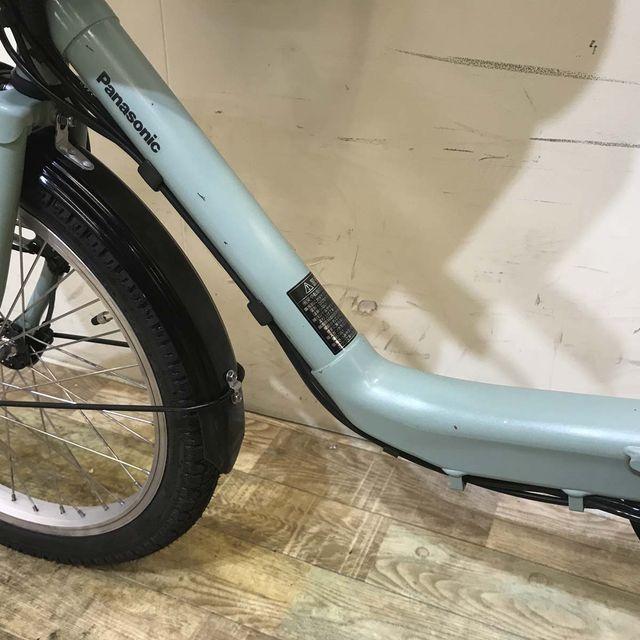 電動20インチ　税別￥45.273-　新基準パナソニックギュットミニ　大容量カゴでお買い物・ペットと一緒に　幼児二人乗り対応　良品8.9Ah　グリーン系1230　電動自転車　３ヶ月保証 Gyutto 電動アシスト自転車 子供乗せ Panasonic パナソニック 2024年