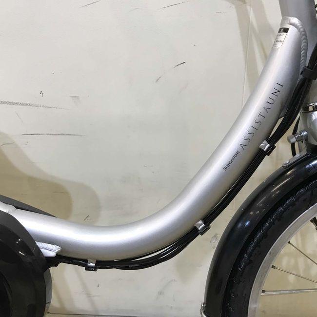 電動自転車 中古 小径車 ブリヂストン アシスタ プレミア 20 シルバー 20インチ KF015 電動アシスト自転車 神戸の画像
