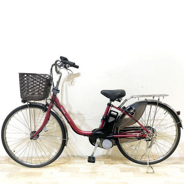 電動自転車 中古 ママチャリ パナソニック ビビ DX レッド 26インチ KF031 電動アシスト自転車 神戸 | Panasonic | 12