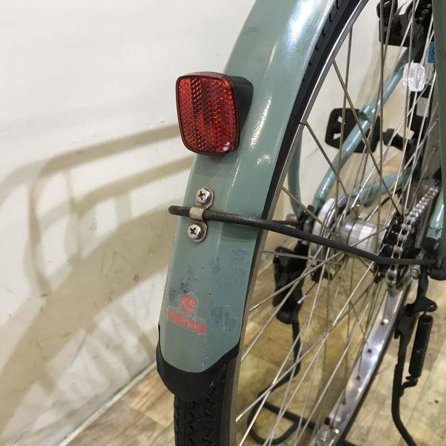 電動自転車 中古 ママチャリ ヤマハ PAS アミ グリーン 26インチ KG057 電動アシスト自転車 神戸の画像