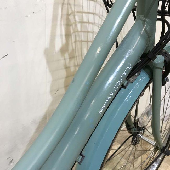 電動自転車 中古 ママチャリ ヤマハ PAS アミ グリーン 26インチ KG057 電動アシスト自転車 神戸の画像
