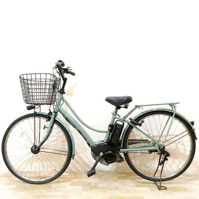 電動自転車 中古 ママチャリ ヤマハ PAS アミ グリーン 26インチ KG057 電動アシスト自転車 神戸の画像