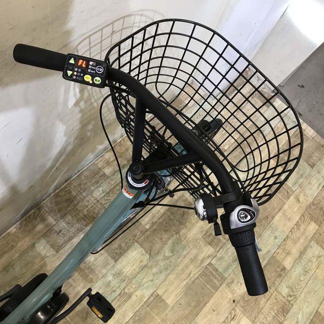 電動自転車 中古 ママチャリ ヤマハ PAS アミ グリーン 26インチ KG057 電動アシスト自転車 神戸の画像