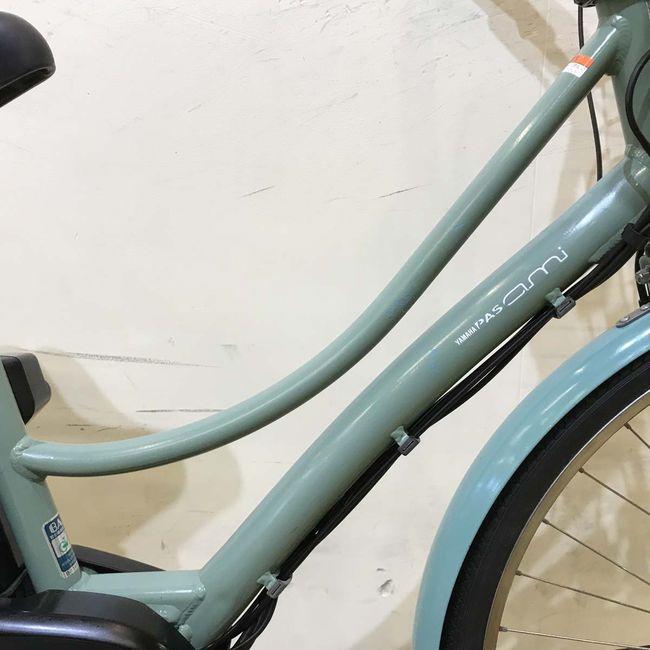 電動自転車 中古 ママチャリ ヤマハ PAS アミ グリーン 26インチ KG057 電動アシスト自転車 神戸の画像