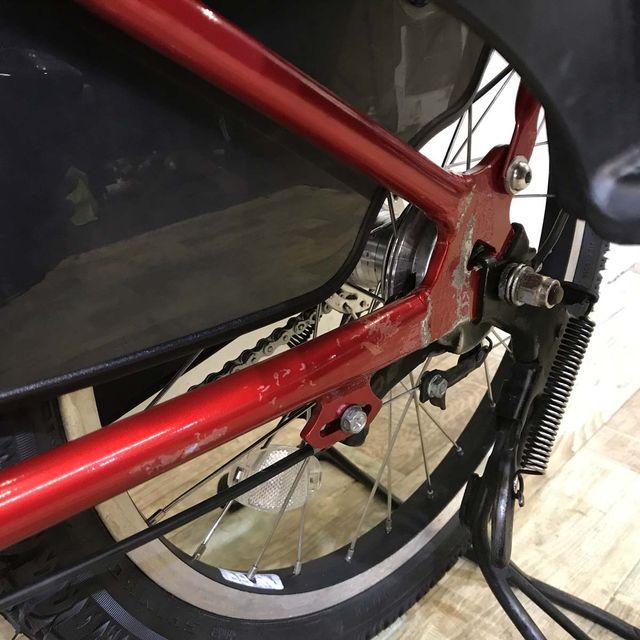地域限定送料無料　キッスミニ　子供乗せ　15,4AH　赤　神戸市　電動自転車 YAMAHA（ヤマハ） 電動自転車 中古 子供乗せ PAS キッスミニ レッド 20