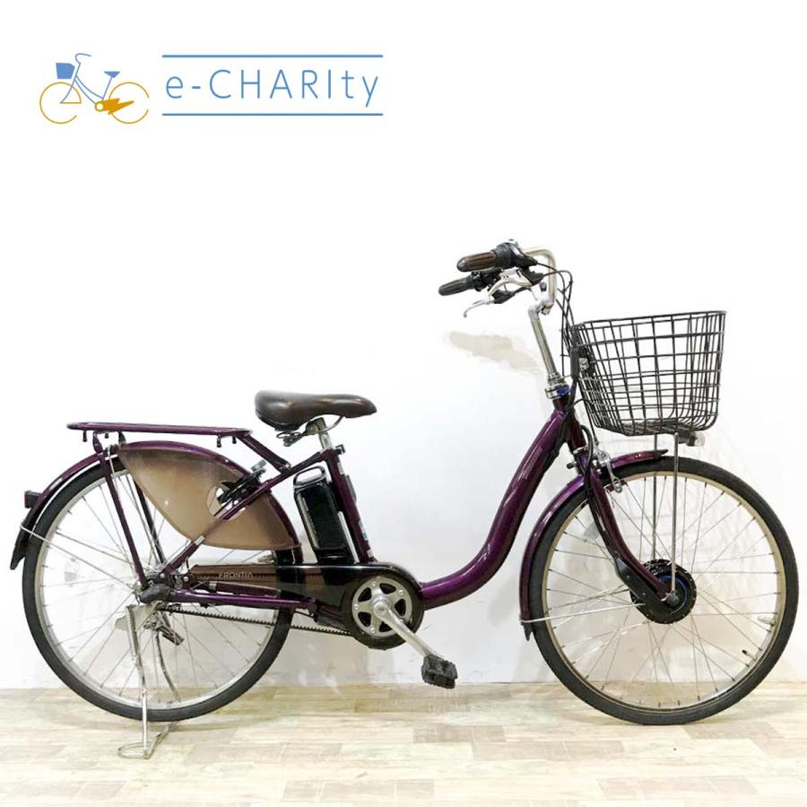 電動自転車 中古 ママチャリ ブリヂストン フロンティア（デュアルドライブ） パープル 24インチ KK099 電動アシスト自転車 神戸 | BRIDGESTONE