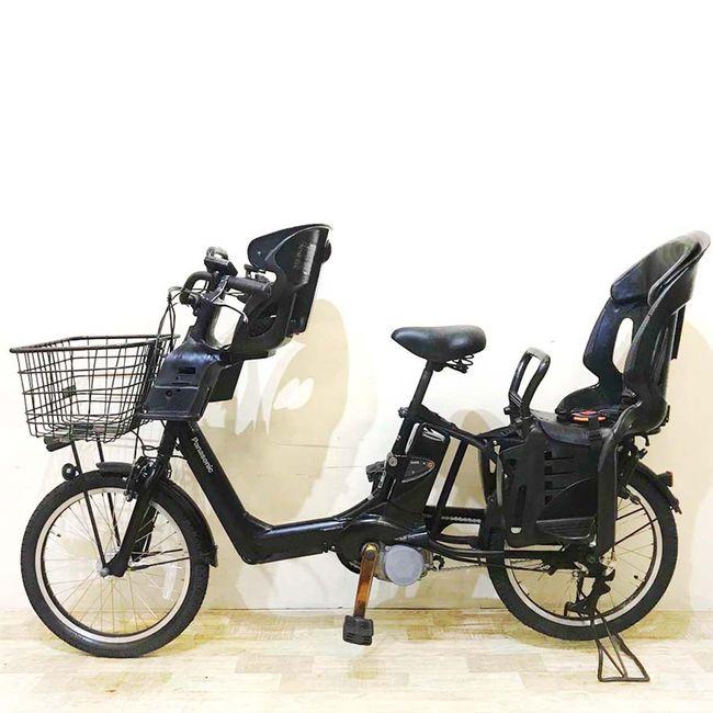 【中古】電動アシスト自転車 チャイルドシート付き ブラック Panasonic（パナソニック） 電動自転車 中古 子供乗せ ギュット
