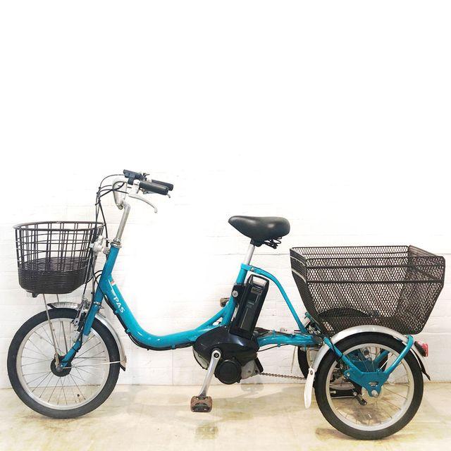 電動自転車 中古 三輪 ワゴン ヤマハ PAS ワゴン ブルー 前18×後16インチ YA058 電動アシスト自転車 横浜 | YAMAHA | 18