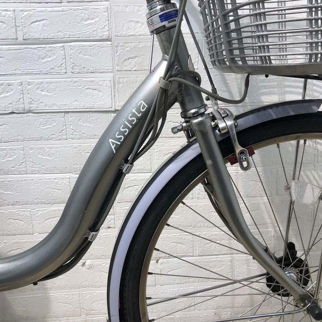 電動自転車 中古 ママチャリ ブリヂストン アシスタ ロイヤル シルバー 24インチ YB061 電動アシスト自転車 横浜 | BRIDGESTONE | 04