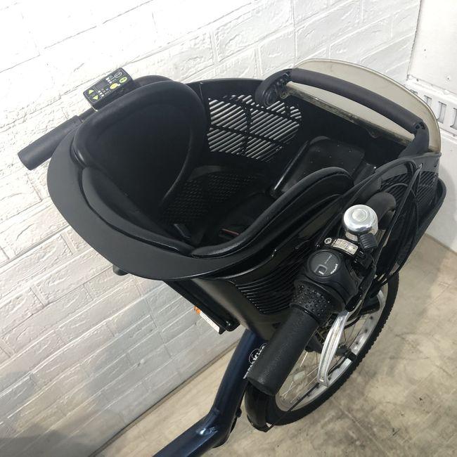 1年保証　送料無料　ヤマハ　パスキッス　20インチ　子供乗せ　紺色　電動アシスト自転車 g410 YAMAHA（ヤマハ） 電動自転車 中古 子供乗せ PAS Kiss mini パス