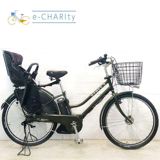 電動自転車 中古 子供乗せ ブリヂストン HYDEE 2 ハイディ ツー カーキ 26インチ YE047 電動アシスト自転車 横浜 | BRIDGESTONE