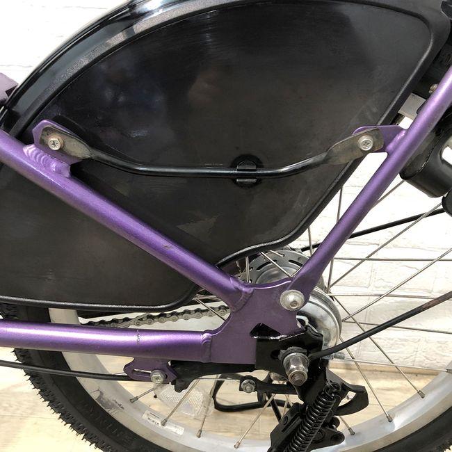 1年保証 ヤマハ　パスキッス　20インチ　子供乗せ　紫色　電動アシスト自転車　g210 YAMAHA（ヤマハ） 電動自転車 中古 子供乗せ PAS Kiss mini パス