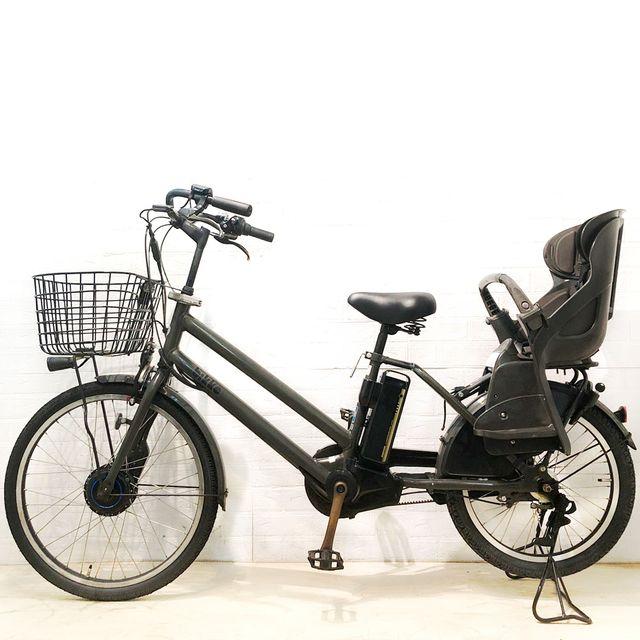 地域限定送料無料　ビッケ　グリ　回生充電　子供乗せ　黒系　神戸市　電動自転車 BRIDGESTONE（ブリヂストン） 電動自転車 中古 子供乗せ bikke GRI