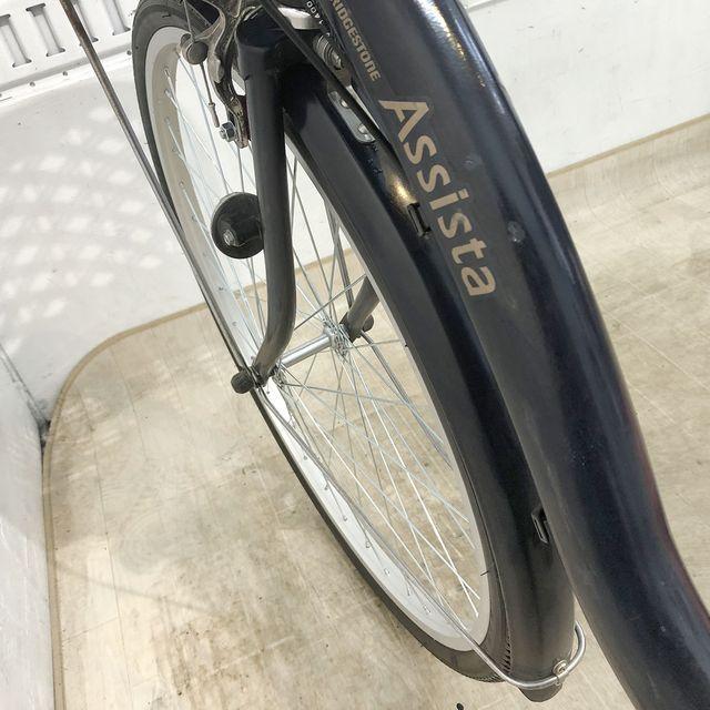 電動自転車 中古 ママチャリ ブリヂストン アシスタ ベーシック ネイビー 26インチ YF020 電動アシスト自転車 横浜の画像
