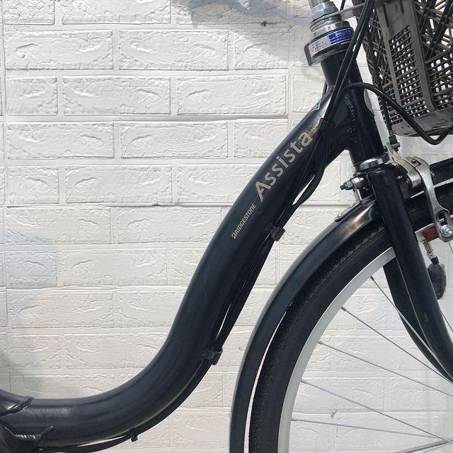 電動自転車 中古 ママチャリ ブリヂストン アシスタ ベーシック ネイビー 26インチ YF020 電動アシスト自転車 横浜の画像